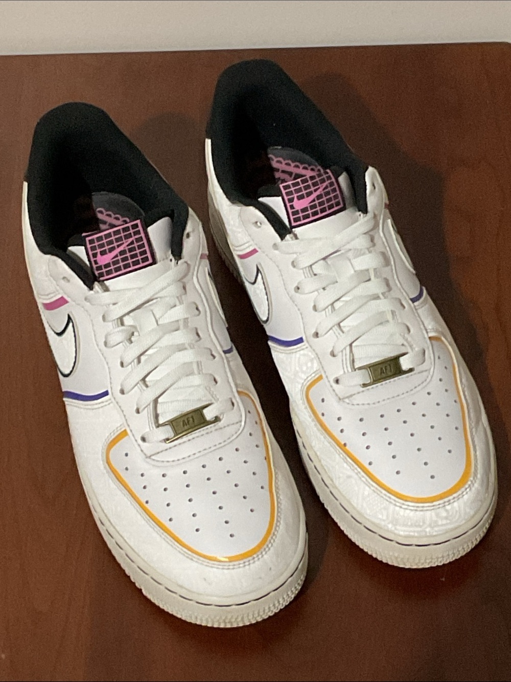 Nike White Leather AF1 “Day of the Dead” Sneakers Men’s Size 8.5